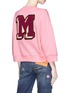 Back View - Click To Enlarge - - - 'Amore' slogan letter patch sweatshirt