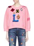 Main View - Click To Enlarge - - - 'Amore' slogan letter patch sweatshirt
