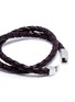Detail View - Click To Enlarge - TATEOSSIAN - Double wrap braided leather bracelet