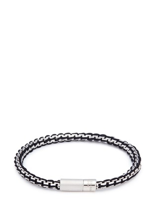 Main View - Click To Enlarge - TATEOSSIAN - 'Catena' braided silver box chain bracelet