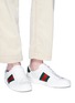 Figure View - Click To Enlarge - GUCCI - 'Ace' croc embossed counter leather sneakers