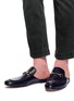 Figure View - Click To Enlarge - GUCCI - Horsebit leather slide loafers
