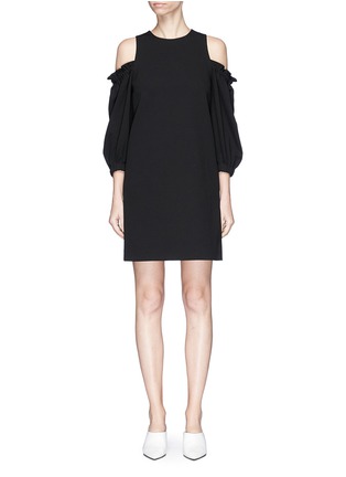 Main View - Click To Enlarge - TIBI - Ruffle cold-shoulder suiting dress
