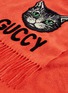 Detail View - Click To Enlarge - GUCCI - 'Guccy' mystic cat appliqué silk-cashmere scarf