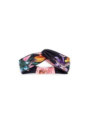 Main View - Click To Enlarge - GUCCI - 'Flora Snake' print silk twill headband