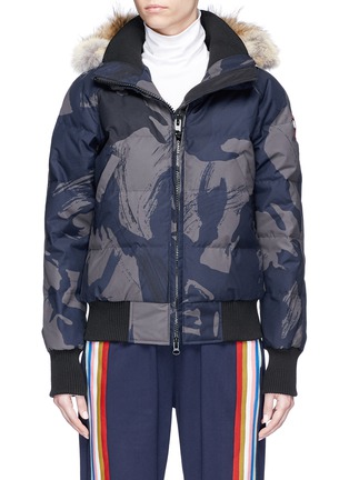 Main View - Click To Enlarge - CANADA GOOSE - 'Savona' camouflage print down puffer bomber jacket