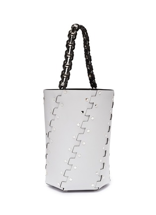 Detail View - Click To Enlarge - PROENZA SCHOULER - 'Hex' stud medium interlocked leather panel bucket bag