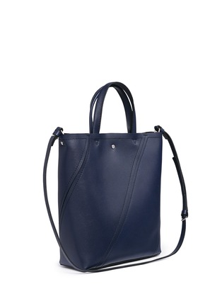 Hex mini leather panel tote