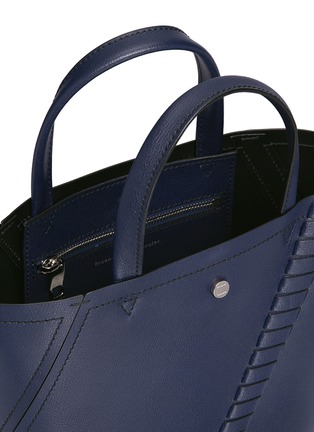 Hex mini leather panel tote