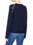 Back View - Click To Enlarge - CHLOÉ - Floral guipure lace insert wool raglan sweater