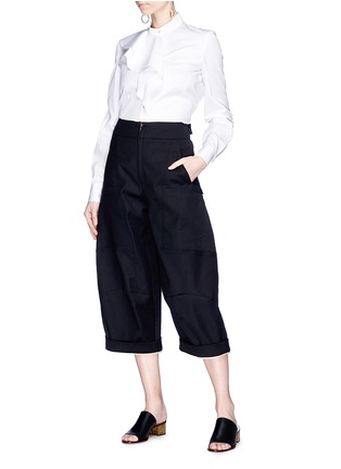 Figure View - Click To Enlarge - CHLOÉ - Twill cargo culottes