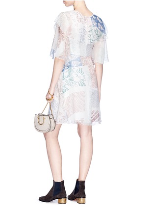 Figure View - Click To Enlarge - CHLOÉ - Graphic print silk georgette dress