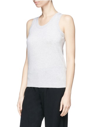 Detail View - Click To Enlarge - CHLOÉ - Cape overlay sleeveless cashmere sweater