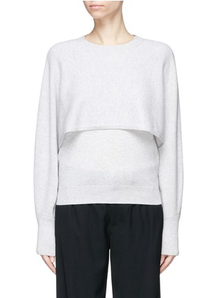 Main View - Click To Enlarge - CHLOÉ - Cape overlay sleeveless cashmere sweater