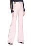 Front View - Click To Enlarge - CHLOÉ - Buckled side flared jeans