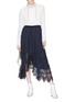 Figure View - Click To Enlarge - CHLOÉ - Drape lace skirt