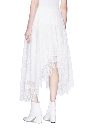 Back View - Click To Enlarge - CHLOÉ - Drape lace skirt