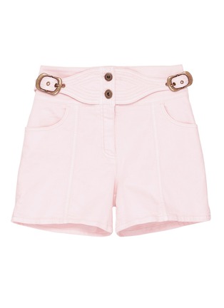 Main View - Click To Enlarge - CHLOÉ - Buckled side denim shorts