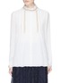 Main View - Click To Enlarge - CHLOÉ - Beaded cotton-silk crépon blouse