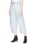 Front View - Click To Enlarge - CHLOÉ - Patchwork cropped cargo jeans