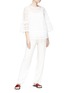Figure View - Click To Enlarge - CHLOÉ - Kimono sleeve crochet lace top