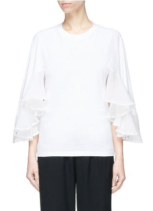 Main View - Click To Enlarge - CHLOÉ - Crépon ruffle sleeve top