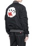 Back View - Click To Enlarge - 8-BIT - 'Haunting you' rubber appliqué unisex bomber jacket