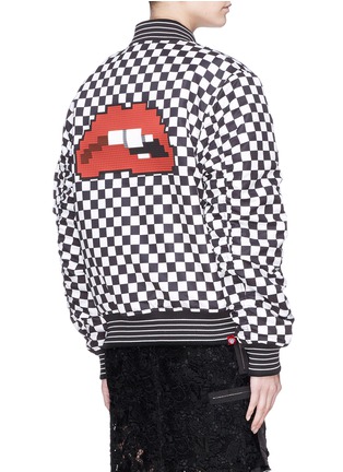 Back View - Click To Enlarge - 8-BIT - 'Antici…pation' rubber appliqué unisex bomber jacket