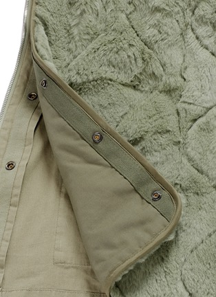 Detail View - Click To Enlarge - YVES SALOMON ARMY - Detachable fox fur collar rabbit fur liner vest