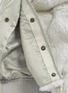 Detail View - Click To Enlarge - YVES SALOMON ARMY - Detachable fox fur collar rabbit fur liner cropped satin bomber jacket