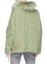 Back View - Click To Enlarge - YVES SALOMON ARMY - Raccoon fur collar hooded denim parka