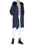 Figure View - Click To Enlarge - YVES SALOMON ARMY - Detachable fox fur hooded canvas long parka