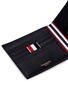 Detail View - Click To Enlarge - THOM BROWNE  - Diagonal stripe leather bifold wallet
