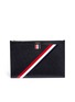 Main View - Click To Enlarge - THOM BROWNE  - Diagonal stripe leather document holder