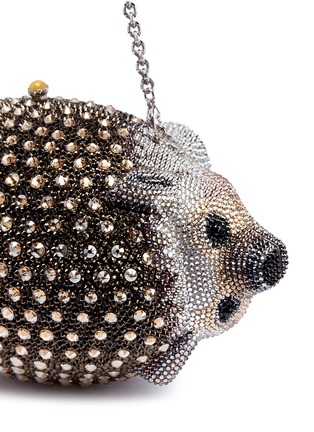 Detail View - Click To Enlarge - JUDITH LEIBER - 'Wilbur Hedgehog' crystal pavé minaudière