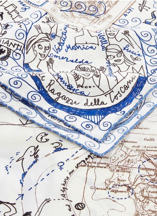 Detail View - Click To Enlarge - FALIERO SARTI - 'Holiday' map print silk twill scarf