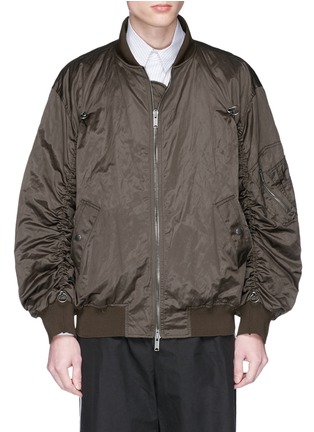 Main View - Click To Enlarge - 71511 - 'Jerrit' ruched sleeve bomber jacket