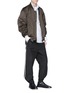 Figure View - Click To Enlarge - 71511 - 'Jerrit' ruched sleeve bomber jacket