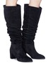 Figure View - Click To Enlarge - PEDDER RED - 'Erin' suede knee high boots