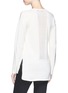 Back View - Click To Enlarge - CALVIN KLEIN PERFORMANCE - Perforated panel wool sweater