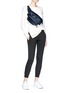 Figure View - Click To Enlarge - CALVIN KLEIN PERFORMANCE - Perforated panel wool sweater