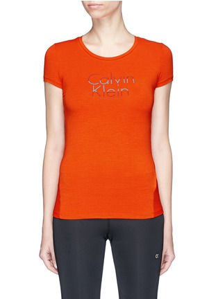Main View - Click To Enlarge - CALVIN KLEIN PERFORMANCE - Mesh back performance T-shirt