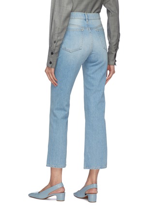 Back View - Click To Enlarge - VICTORIA, VICTORIA BECKHAM - 'Cali' distressed cropped straight leg jeans