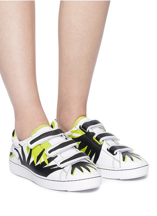 Figure View - Click To Enlarge - ASH - 'Pharell' flame print leather sneakers