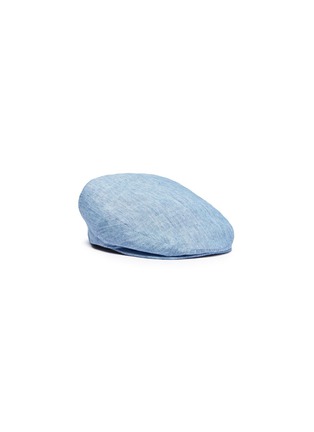 Main View - Click To Enlarge - LOCK & CO - Linen chambray messenger boy cap