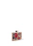 Figure View - Click To Enlarge - JUDITH LEIBER - Coffered rectangle floral crystal pavé box clutch