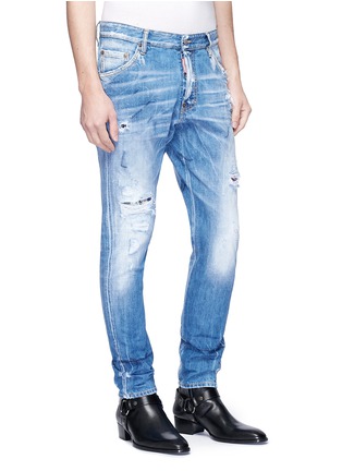 Front View - Click To Enlarge - 71465 - Ripped bleached jeans