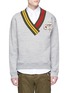 Main View - Click To Enlarge - 71465 - Rib knit collar sweatshirt