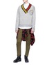 Figure View - Click To Enlarge - 71465 - Rib knit collar sweatshirt