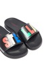 Detail View - Click To Enlarge - STELLA MCCARTNEY - 'Rosanna' logo print kids slide sandals